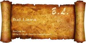 Bud Laura névjegykártya